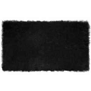 vidaXL Covor din Lână Faux Tafalla Negru 100 x 200 cm Poliester imagine