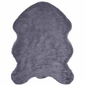 vidaXL Covor din Lână Faux Tafalla Antracit 80 x 120 cm Poliester imagine