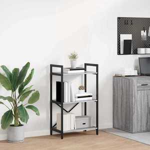 vidaXL Raft pentru cărți Gri Sonoma 56 x 34 x 96 cm Lemn compozit imagine