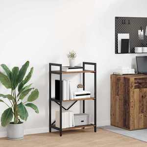 vidaXL Raft pentru cărți Lemn Vechi 56 x 34 x 96 cm Lemn compozit imagine