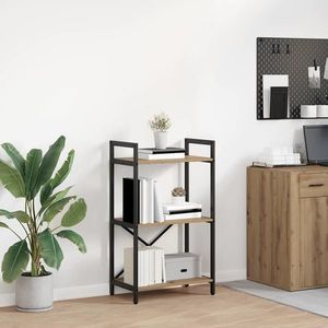 vidaXL Raft pentru cărți Stejar Artizanal 56 x 34 x 96 cm imagine