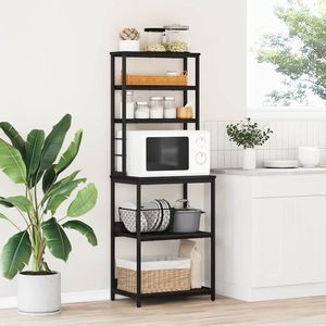 vidaXL Raft de bucătărie Stejar Negru 60 x 40 x 168 cm Lemn compozit imagine