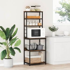 vidaXL Raft de bucătărie Stejar fumuriu 60 x 40 x 168 cm Lemn compozit imagine