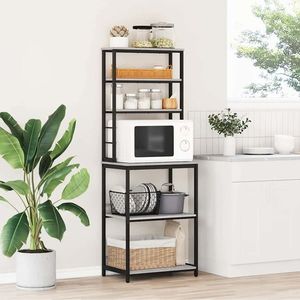 vidaXL Raft de bucătărie Gri Sonoma 60 x 40 x 168 cm Lemn compozit imagine