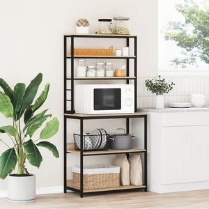 vidaXL Raft de bucătărie Stejar Sonoma 80 x 40 x 168 cm Lemn compozit imagine