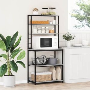 vidaXL Raft de bucătărie Gri Sonoma 80 x 40 x 168 cm Lemn compozit imagine