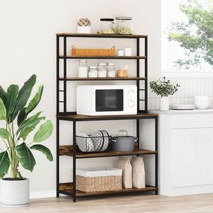 vidaXL Raft de bucătărie Stejar fumuriu 100 x 40 x 168 cm imagine