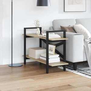 vidaXL Raft pentru cărți Stejar Sonoma 100 x 33, 5 x 64 cm imagine