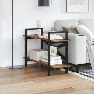 vidaXL Raft pentru cărți Lemn Vechi 100 x 33, 5 x 64 cm Lemn compozit imagine