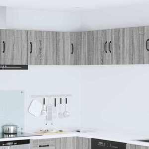 vidaXL Dulap suspendat de bucătărie cu raft Gri Sonoma 57 x 57 x 40 cm imagine