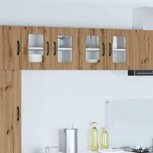 vidaXL Dulap suspendat de bucătărie cu raft 2 pcs Stejar Artizanal imagine