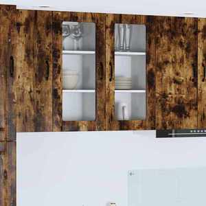 vidaXL Dulap suspendat de bucătărie Stejar fumuriu 40 x 31 x 80 cm imagine