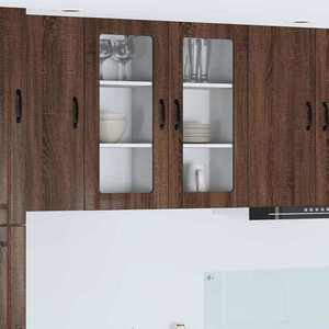 vidaXL Dulap suspendat de bucătărie Stejar închis 40 x 31 x 80 cm imagine