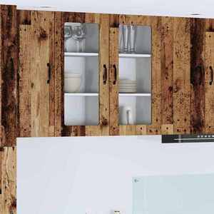 vidaXL Dulap suspendat de bucătărie 2 pcs Lemn Vechi 40 x 31 x 80 cm imagine