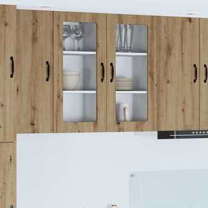 vidaXL Dulap suspendat de bucătărie Stejar Artizanal 40 x 31 x 80 cm imagine