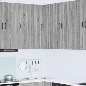 vidaXL Dulap suspendat de bucătărie cu ușă Gri Sonoma 57 x 57 x 100 cm imagine