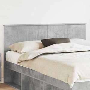 vidaXL Tăblie cap cu headboard Gri din beton 150 cm Lemn compozit imagine