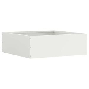 vidaXL Margine pentru gazon Alb 40 x 40 x 13 cm Oțel imagine