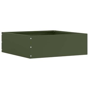 vidaXL Margine pentru gazon Verde măsliniu 40 x 40 x 13 cm Oțel imagine