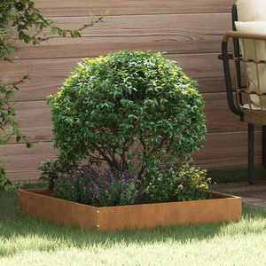 vidaXL Margine pentru gazon Ruginit 60 x 60 x 13 cm imagine