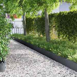 vidaXL Borduri pentru gazon 30 pcs Antracit 103 x 0, 05 x 22 cm Oțel imagine