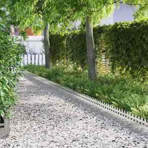 vidaXL Borduri pentru gazon 10 pcs Argintiu 103 x 0, 05 x 22 cm imagine