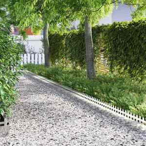 vidaXL Borduri pentru gazon 30 pcs Argintiu 103 x 0, 05 x 22 cm imagine