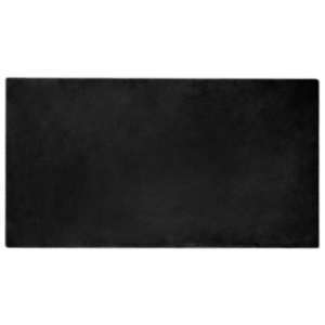vidaXL Covor din Blană Faux de Iepure Olite Negru 80 x 150 cm imagine
