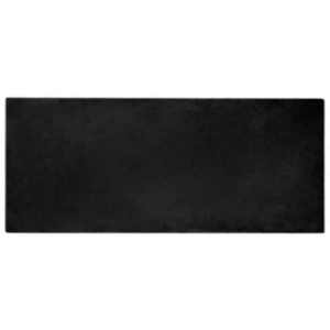 vidaXL Covor din Blană Faux de Iepure Olite Negru 80 x 200 cm imagine
