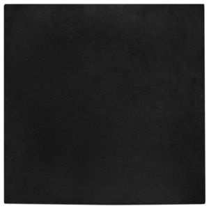 vidaXL Covor din Blană Faux de Iepure Olite Negru 120 x 120 cm imagine