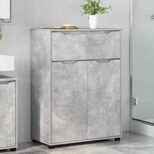 vidaXL Dulap de Baie Gri din beton 72, 5 x 36, 5 x 100 cm Lemn compozit imagine