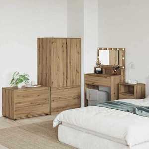 vidaXL Dulap de depozitare Stejar Artizanal 80 x 48 x 57 cm imagine