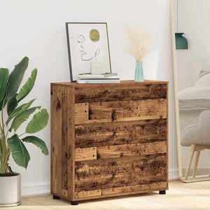 vidaXL Dulap de depozitare Lemn Vechi 80 x 31 x 81 cm Lemn compozit imagine