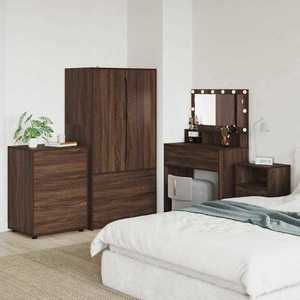 vidaXL Dulap de depozitare Stejar închis 60 x 48 x 81 cm Lemn compozit imagine