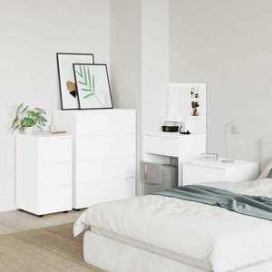 vidaXL Dulap de depozitare Alb 40 x 48 x 81 cm Lemn compozit imagine