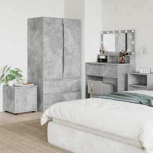 vidaXL Dulap de Baie Gri din beton 40, 5 x 40 x 44 cm Lemn compozit imagine