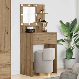 vidaXL Mese de toaletă pentru dormitor cu sertar Stejar Artizanal imagine