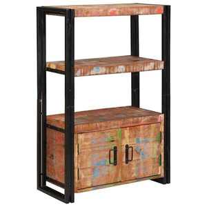 vidaXL Raft cu uși Maro 72 x 33 x 110 cm Lemn masiv recuperat și metal imagine