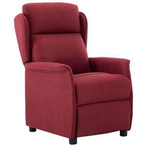 vidaXL Fotoliu recliner bordo 67.5 x 93.5 x 101.5 cm țesătură imagine