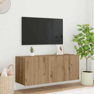 vidaXL Dulap TV de perete Pe perete Stejar Artizanal 100 x 35 x 41 cm imagine