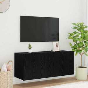 vidaXL Dulap TV de perete Stejar Negru 100 x 35 x 41 cm Lemn compozit imagine