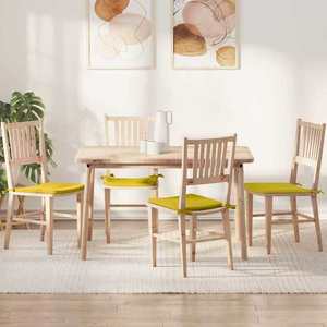 vidaXL Perne de Șezut 4 pcs Galben 40 x 40 x 3 cm Catifea imagine