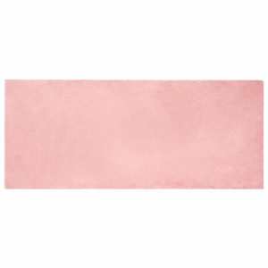 vidaXL Covor din Blană Faux de Iepure Olite Roz 80 x 200 cm Poliester imagine