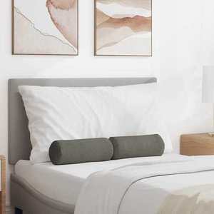 vidaXL Perne Bolster 2 pcs Gri deschis Ø 15 x 40 cm imagine