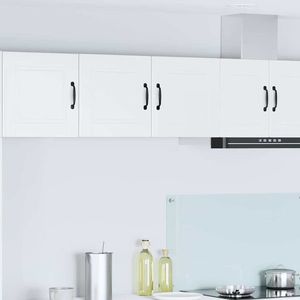 vidaXL Dulap suspendat de bucătărie cu raft Alb lucios 80 x 31 x 40 cm imagine