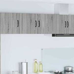 vidaXL Dulap suspendat de bucătărie cu raft Gri Sonoma 80 x 31 x 40 cm imagine