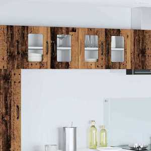 vidaXL Dulap suspendat de bucătărie cu raft Lemn Vechi 60 x 31 x 40 cm imagine