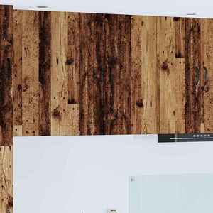 vidaXL Dulap suspendat de bucătărie cu raft Lemn Vechi 80 x 31 x 80 cm imagine