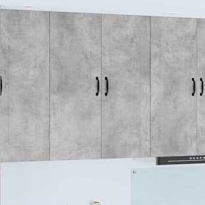 vidaXL Dulap suspendat de bucătărie Gri din beton 80 x 31 x 100 cm imagine