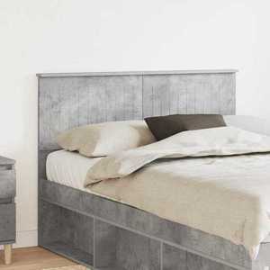 vidaXL Tăblie cap cu headboard Gri din beton 135 cm Lemn compozit imagine